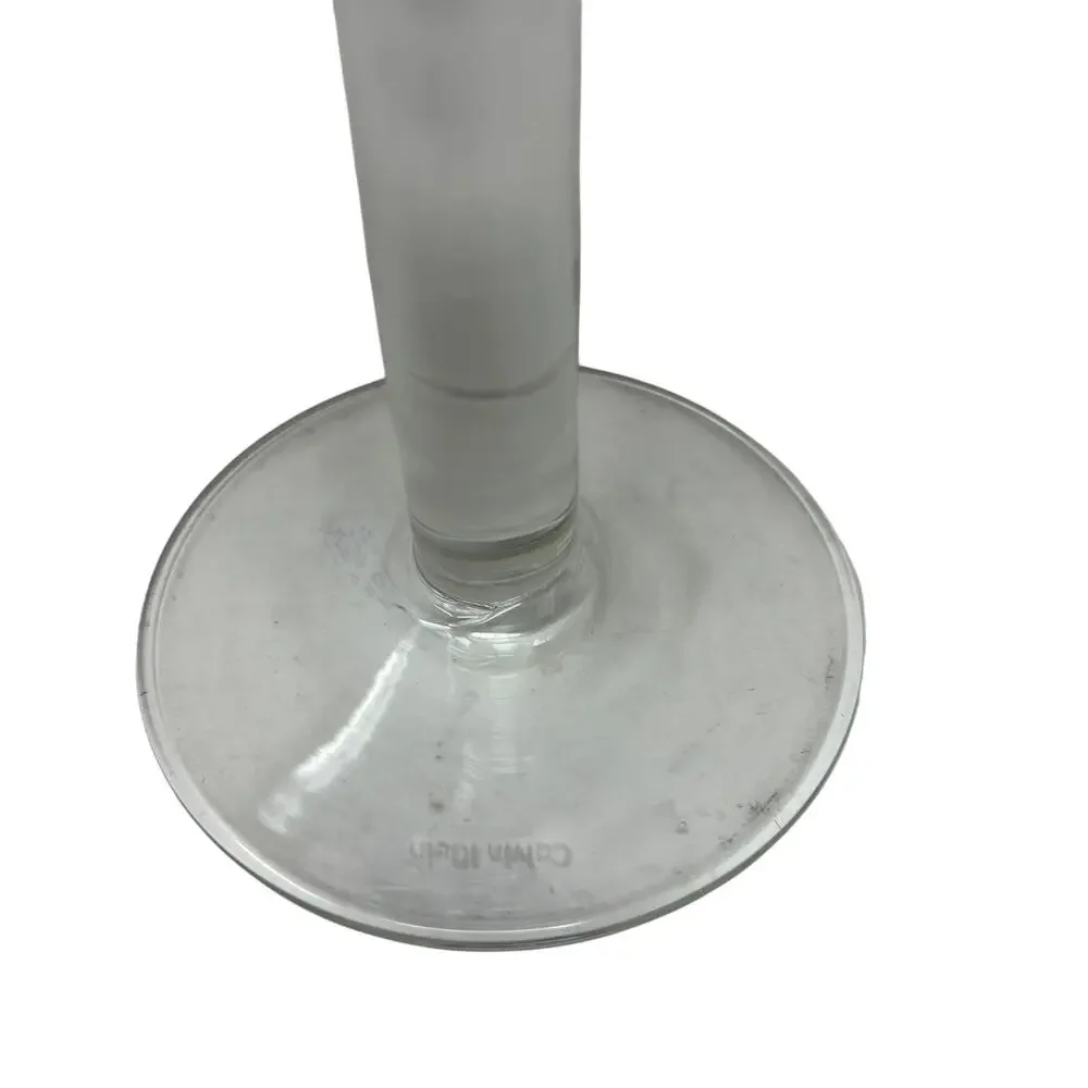 Calvin Klein Bellport Wine Glass Clear Thick Stemmed 7 7/8